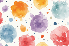 Colorful Watercolor Splashes Background Product Image 1