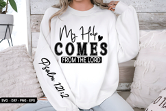 My Help Comes From - Christian Sleeve T-Shirt Design Product Image 2