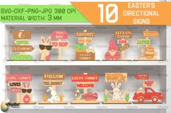 Easter&#039;s Directional Signs SVG Bundle. 3D Signs Laser Cut Product Image 1