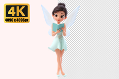 Fairy Holding a Book Transparent PNG Product Image 1