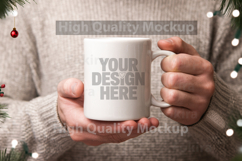 Christmas Mug Mockup Template - Christmas Background Product Image 1