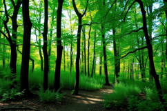 Lush Green Forest Tree Background Product Image 1