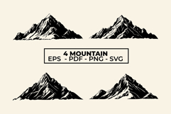 4 Mountain Silhouette Illustration Product Image 1