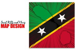 Saint Kitts and Nevis Independence Day Map Design Product Image 1