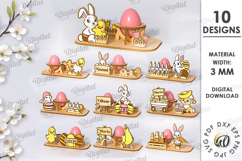 Easter Egg Stand Laser Cut Bundle. Egg Holders SVG Product Image 1