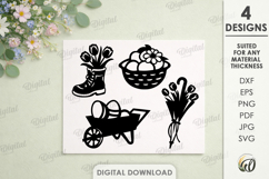 Spring &amp; Easter Elements. Eggs &amp; Flowers SVG Product Image 1
