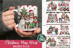 Christmas Mug Wrap Design - Christmas Dog Sublimation Product Image 1