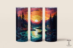 Seamless Futuristic Sunshine 20oz Sublimation Tumbler Wrap Product Image 1