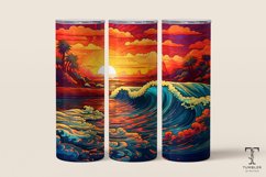 Colorful Sunshine Wave 20oz Sublimation Tumbler Wrap Product Image 1