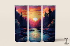 Seamless Futuristic Sunshine 20oz Sublimation Tumbler Wrap Product Image 1