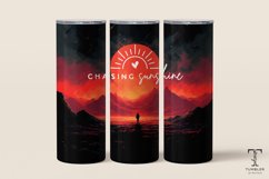 Seamless Chasing Sunshine 20oz Sublimation Tumbler Wrap Product Image 1