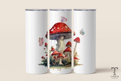Watercolor Mushrooms 20oz Sublimation Tumbler Wrap Product Image 1