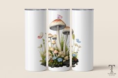 Watercolor Mushrooms 20oz Sublimation Tumbler Wrap Product Image 1