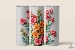 3D Pink Yellow Wildflowers 20oz Sublimation Tumbler Wrap Product Image 1