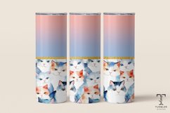 Seamless Cute Cats 20oz Sublimation Tumbler Wrap PNG Product Image 1