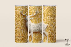 3D White Deer Relief 20oz Sublimation Tumbler Wrap Design Product Image 1