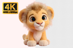 Cute Baby Lion Transparent PNG Product Image 1