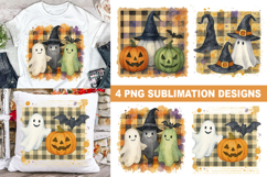 Cute Halloween Ghosts and Pumpkins PNG Sublimation Set Product Image 1