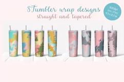 20oz skinny tumbler wrap designs, colorful sublimation png Product Image 1