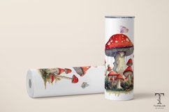 Watercolor Mushrooms 20oz Sublimation Tumbler Wrap Product Image 3