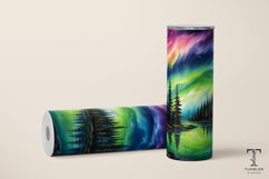 Alcohol Ink Northern Lights 20oz Sublimation Tumbler Wrap Product Image 3