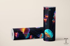 Neon Color Jellyfish 20oz Sublimation Tumbler Wrap Design Product Image 3