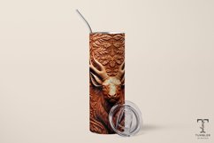 3D Rustic Leather Deer 20oz Sublimation Tumbler Wrap Product Image 2