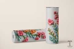 3D Pink Yellow Wildflowers 20oz Sublimation Tumbler Wrap Product Image 2