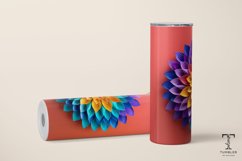 3D Rainbow Colors Mandala 20oz Sublimation Tumbler Wrap Product Image 2