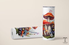 Watercolor Mushrooms 20oz Sublimation Tumbler Wrap Product Image 3