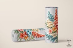 3D Pink Yellow Wildflowers 20oz Sublimation Tumbler Wrap Product Image 2
