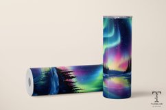 Alcohol Ink Northern Lights 20oz Sublimation Tumbler Wrap Product Image 3
