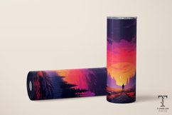 Seamless Futuristic Sunshine 20oz Sublimation Tumbler Wrap Product Image 3