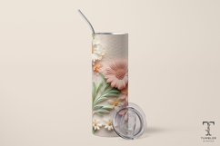 3D Pastel Colors Wildflowers 20oz Sublimation Tumbler Wrap Product Image 2