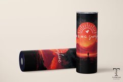 Seamless Chasing Sunshine 20oz Sublimation Tumbler Wrap Product Image 3