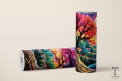 3D Colorful Paper Art Landscape Sublimation Tumbler Wrap Product Image 2
