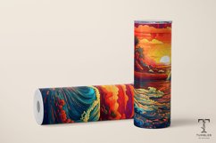 Colorful Sunshine Wave 20oz Sublimation Tumbler Wrap Product Image 2