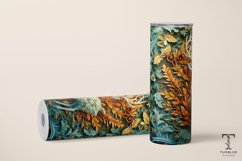 3D Deer in Forest Paper Art 20oz Sublimation Tumbler Wrap Product Image 2