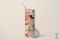 3D Wildflowers Relief 20oz Sublimation Tumbler Wrap Product Image 2