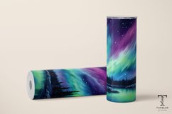 Alcohol Ink Northern Lights 20oz Sublimation Tumbler Wrap Product Image 3