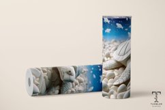 3D Ocean Turtle Relief Sublimation Tumbler Wrap Product Image 2