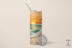 3D Embroidered Floral Beach Sublimation Tumbler Wrap Product Image 2