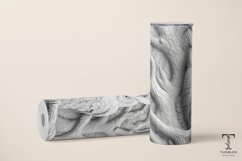 3D White Owl Relief 20oz Sublimation Tumbler Wrap Design Product Image 2