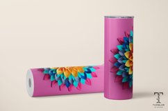 3D Rainbow Colors Mandala 20oz Sublimation Tumbler Wrap Product Image 2