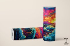 Colorful Sunshine Wave 20oz Sublimation Tumbler Wrap Product Image 2