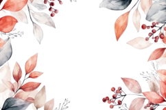 Watercolor Border Floral Background Wallpaper Product Image 1