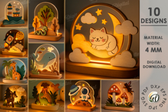 Kids Led Stands Bundle Laser Cut. Kids Room Stand Decor SVG Product Image 1