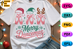 Merry Dancemas Svg, Png, Ballet Shoes Christmas, Dance Shirt Product Image 1