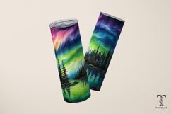 Alcohol Ink Northern Lights 20oz Sublimation Tumbler Wrap Product Image 4