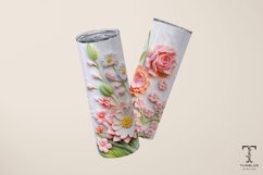 3D Wildflowers Relief 20oz Sublimation Tumbler Wrap Product Image 3